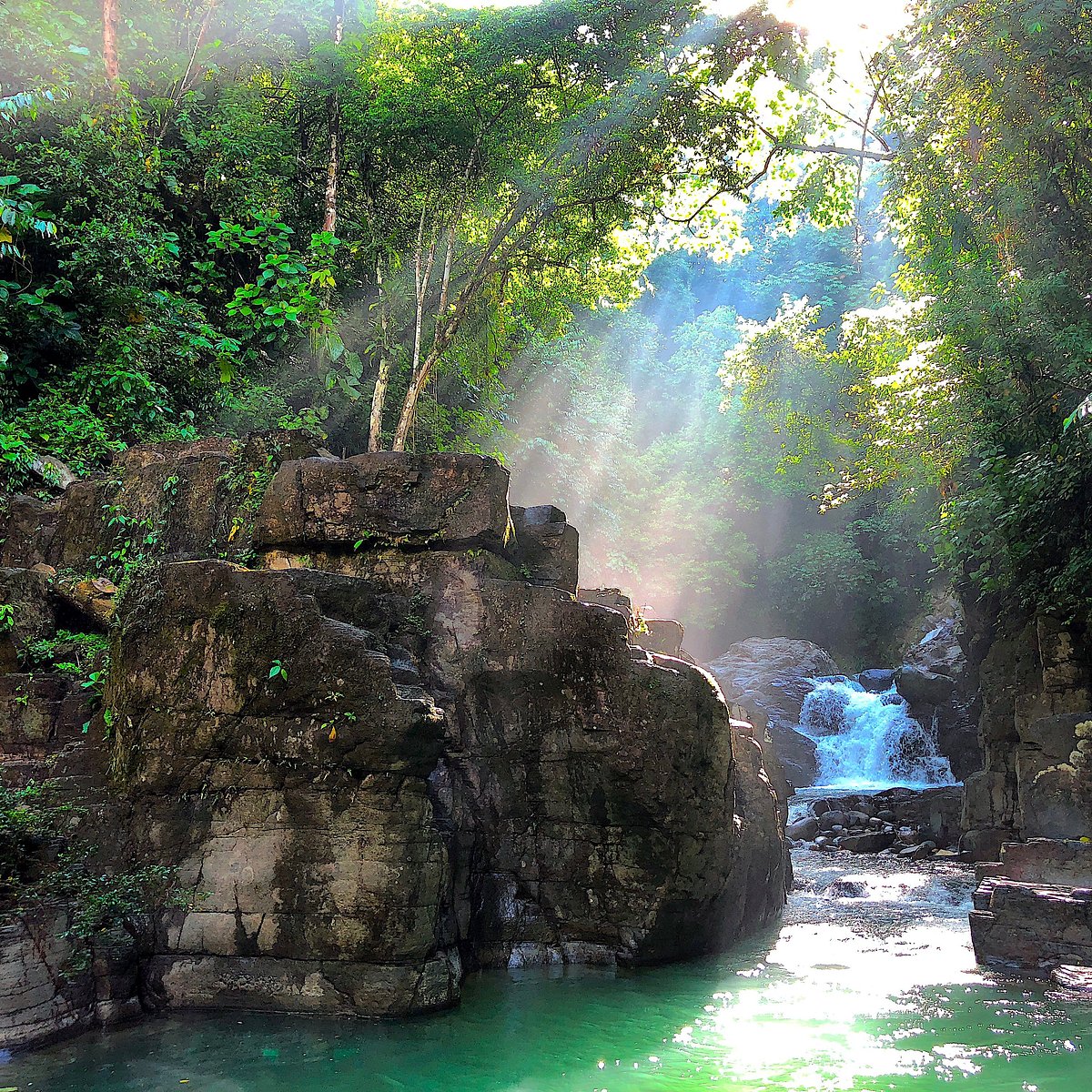 Waterfall in the forest at El Valle de Antón