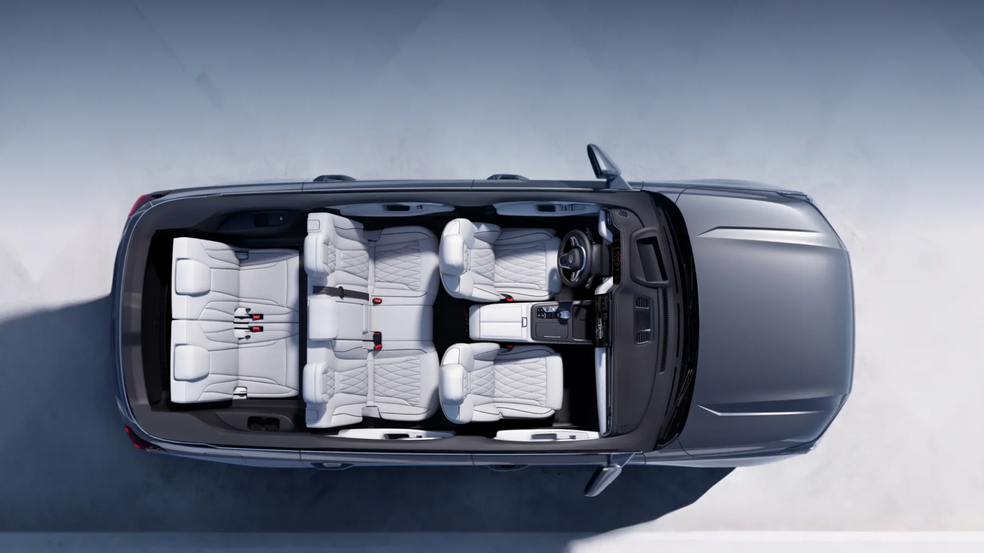 GAC GS8 7-seat interior seen from above