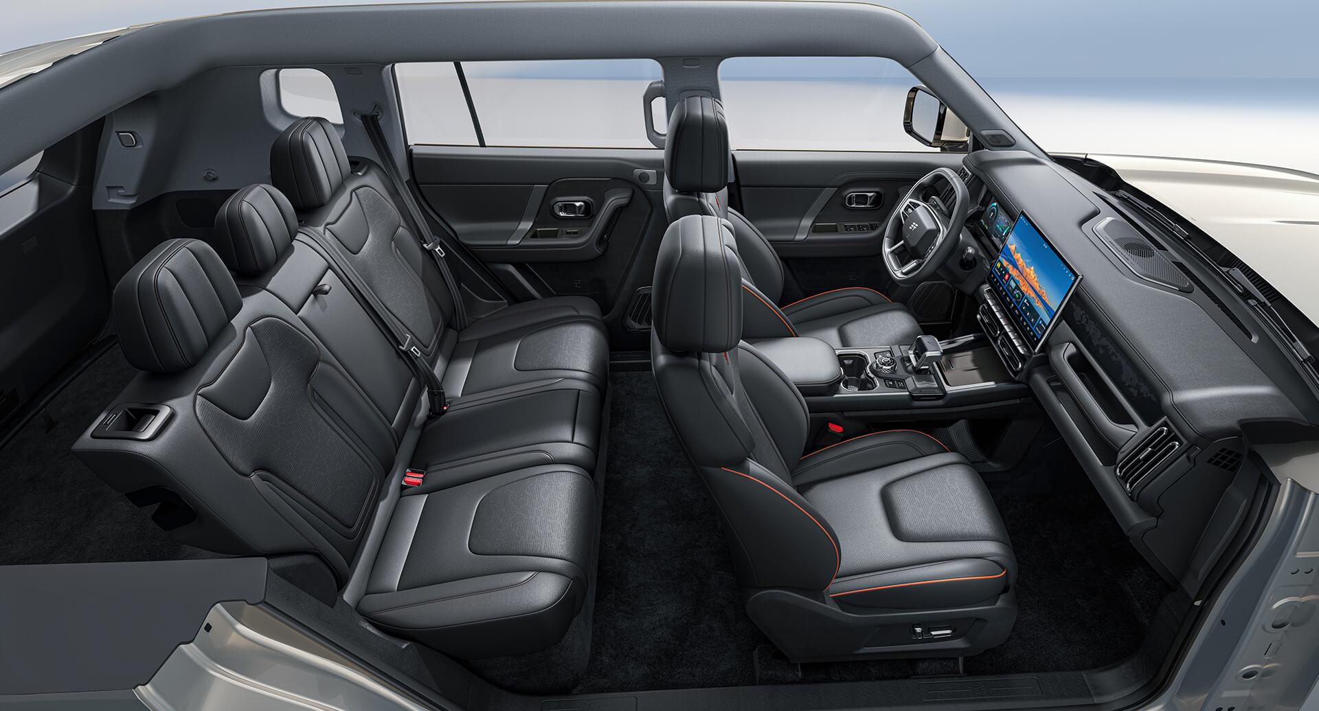 Jetour T1 front and rear leather seats